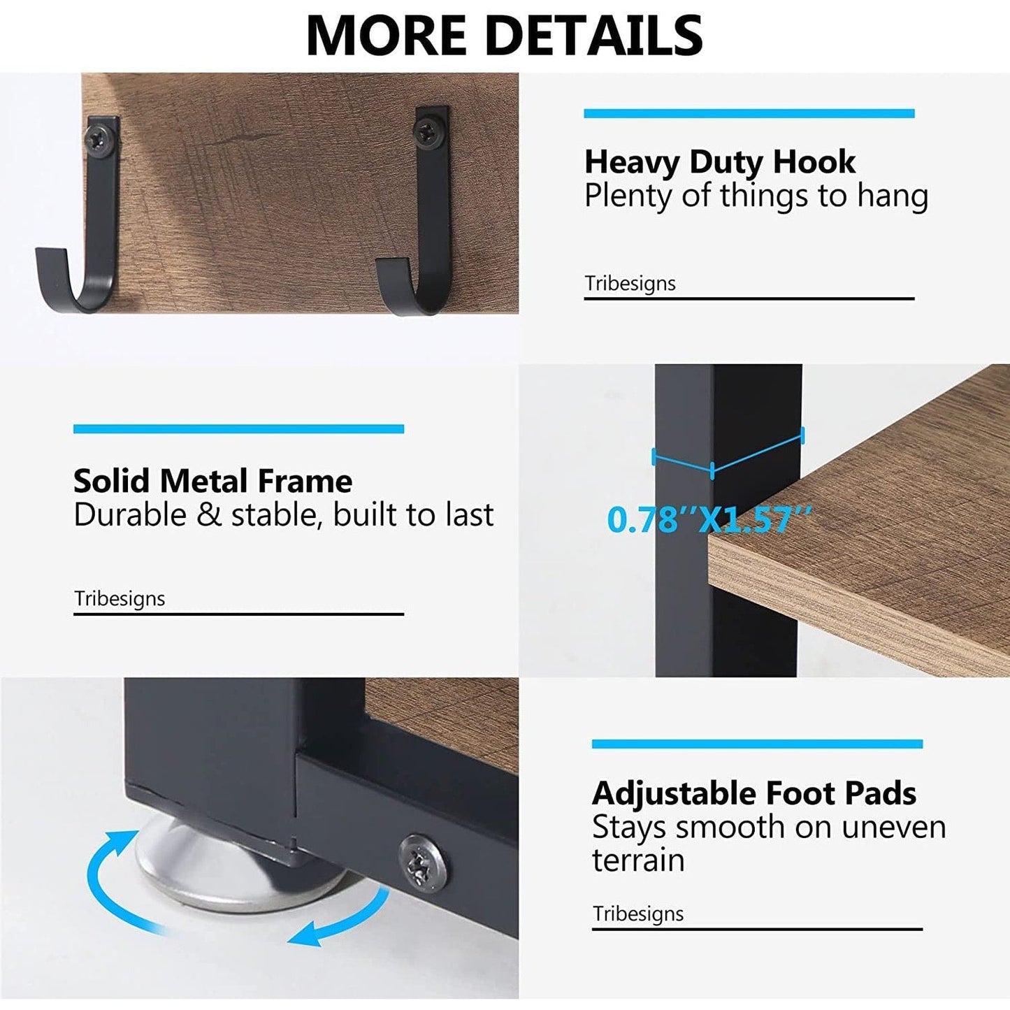 Ensemble de porte-manteaux et de bancs à chaussures pour entrée, porte-manteaux et porte-chaussures de style industriel
