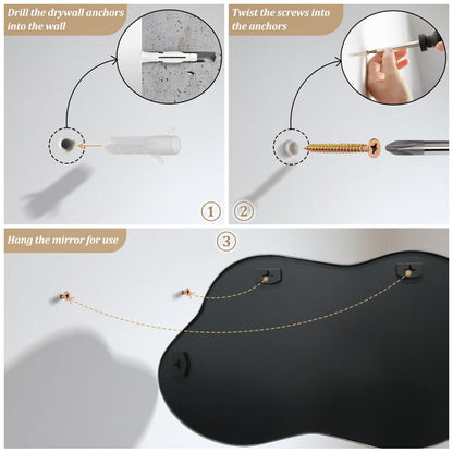 Irregular Wall Mirror Asymmetrical Decorative Wall Mirror