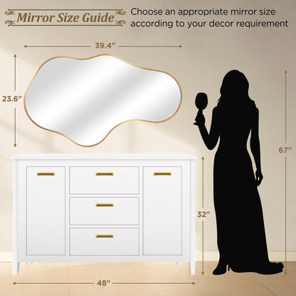 Irregular Wall Mirror Decorative Asymmetrical Wall Mirror