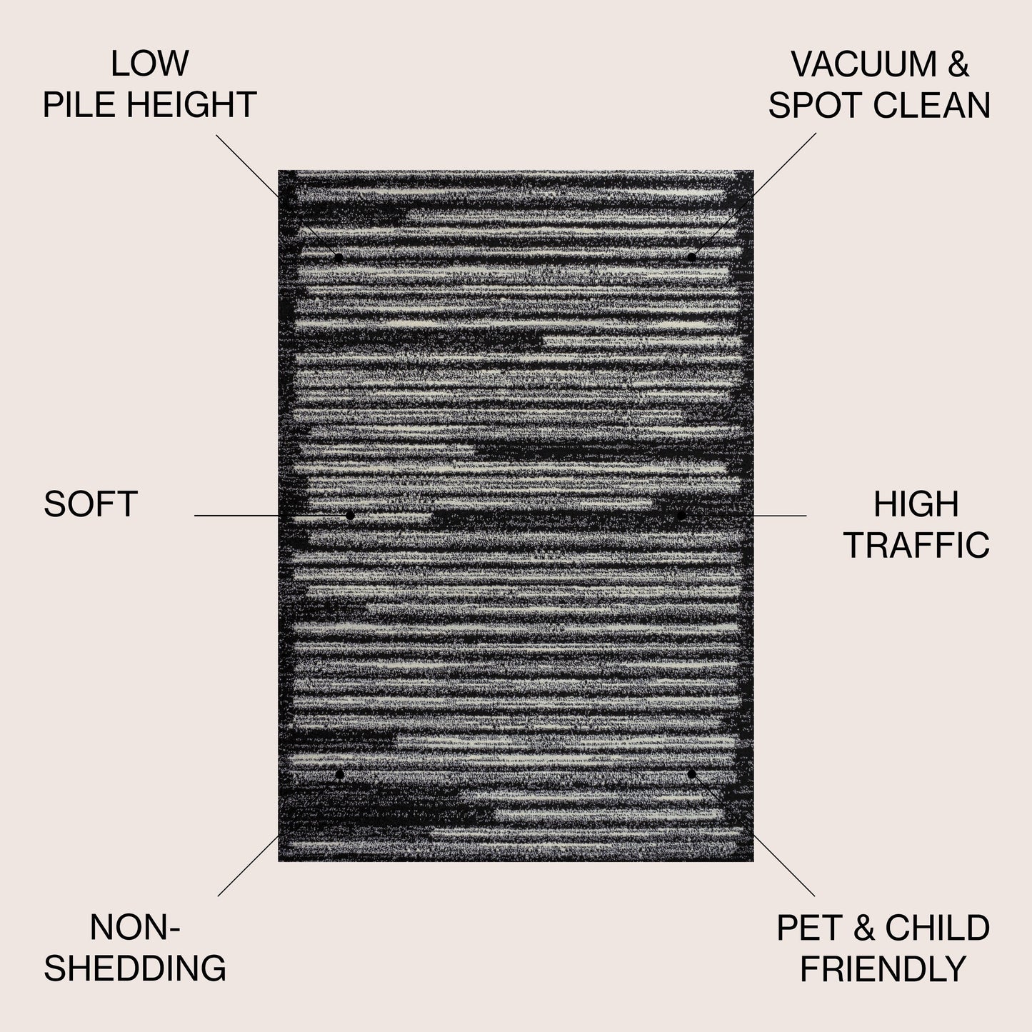 JONATHAN Y Aksil Modern Berber Stripe Area Rug