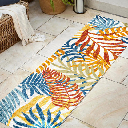 JONATHAN Y Aydin Palm Leaves Indoor/Outdoor Area Rug