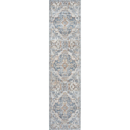 JONATHAN Y Brandy Bohemian Medallion Low-Pile Machine-Washable Cream/Terra Area Rug