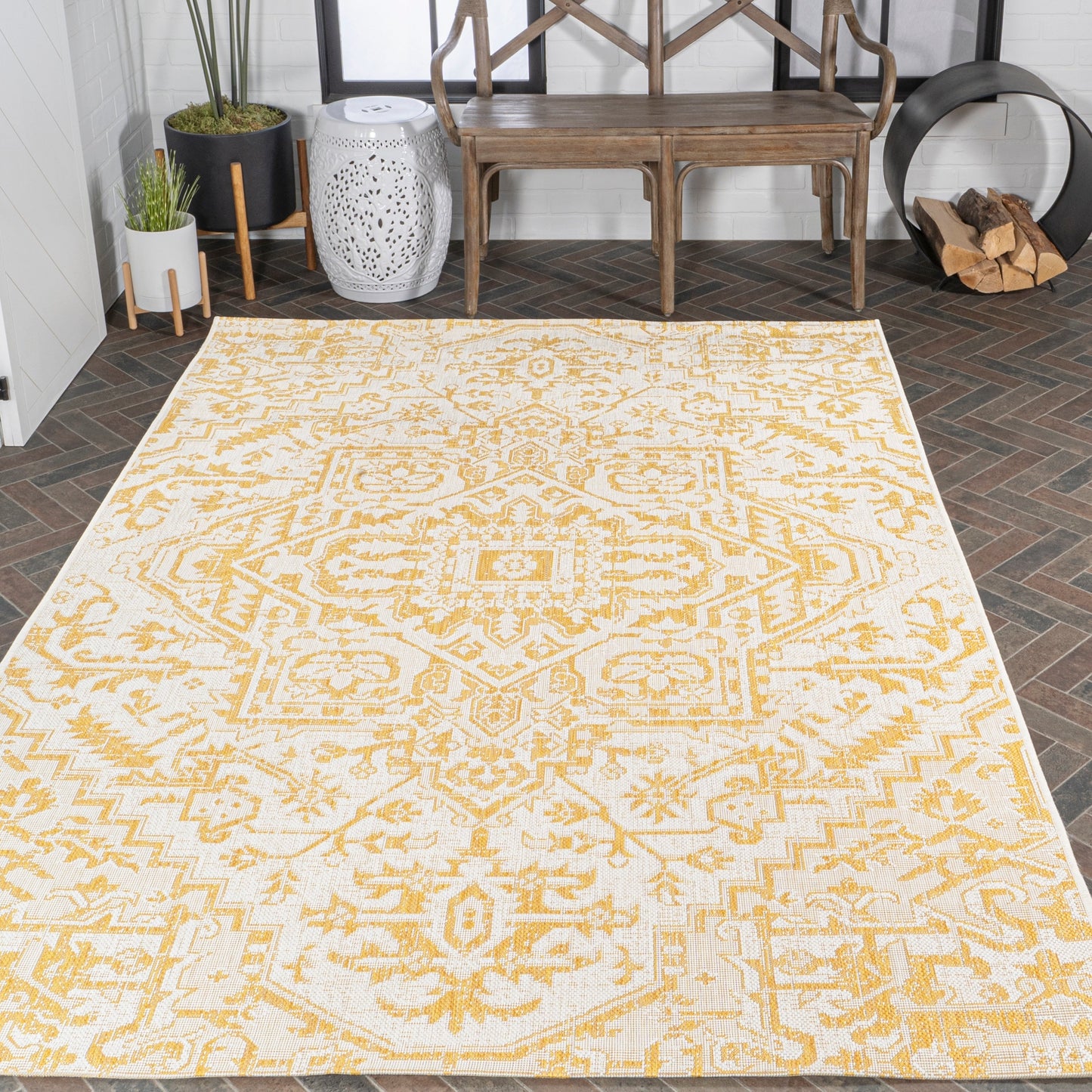 JONATHAN Y Charleston Medallion Indoor/Outdoor Area Rug