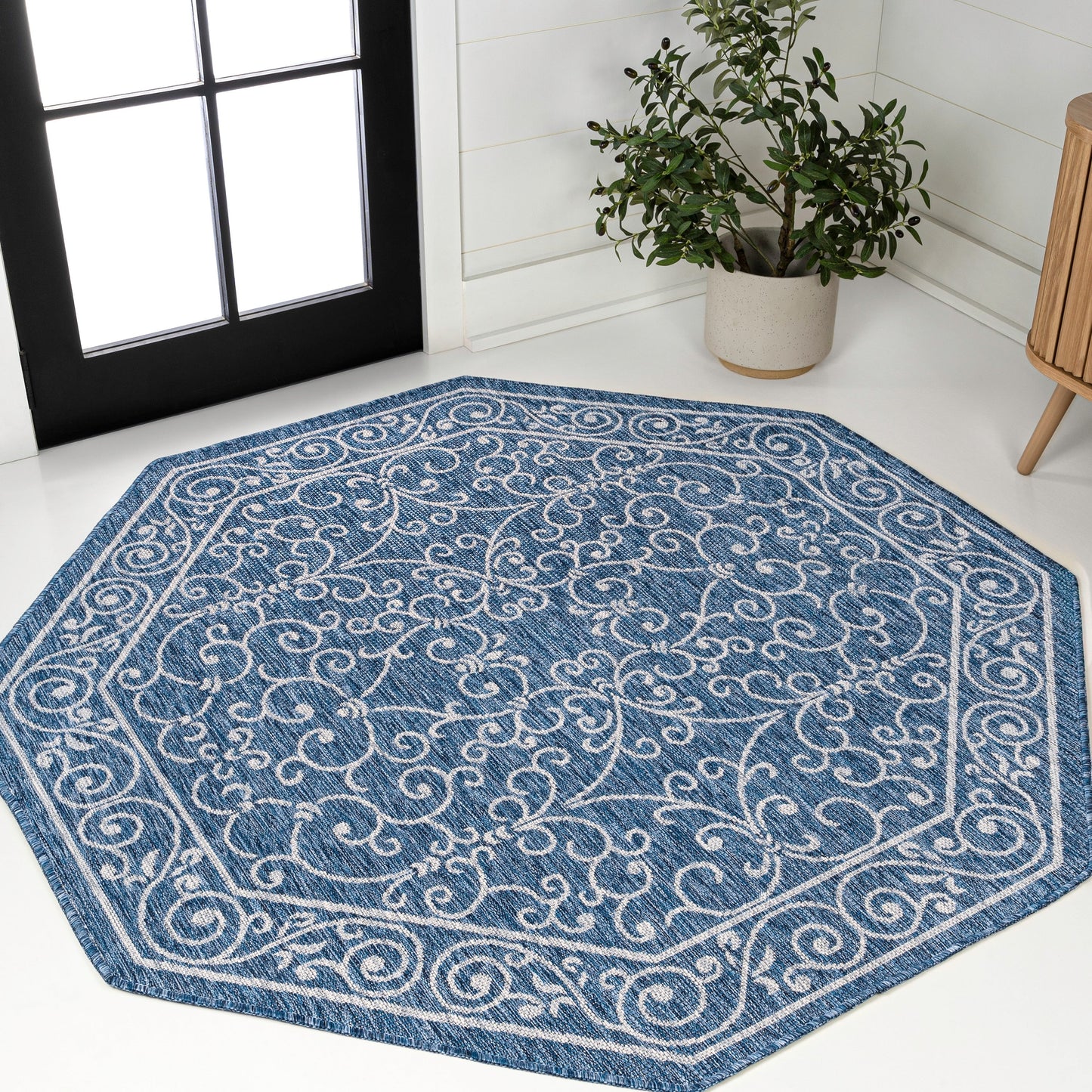 JONATHAN Y Filigree Textured Weave Indoor/Outdoor Area Rug