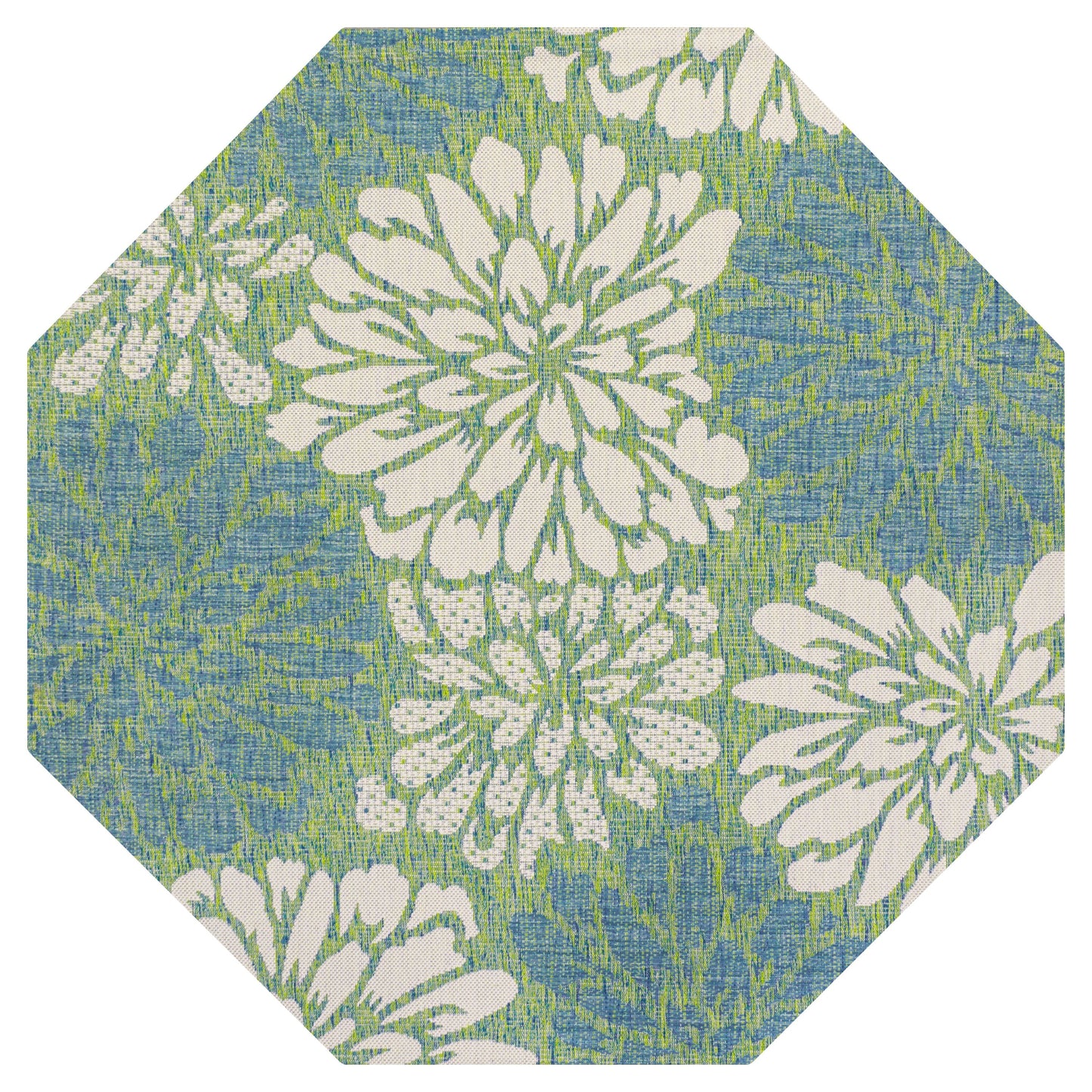 JONATHAN Y Floral Textured Weave Indoor/Outdoor Area Rug