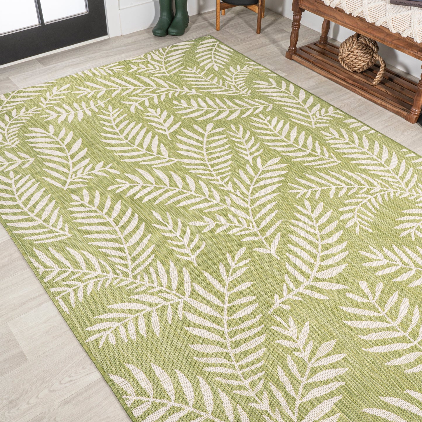 JONATHAN Y Galon Palm Frond Indoor/Outdoor Area Rug