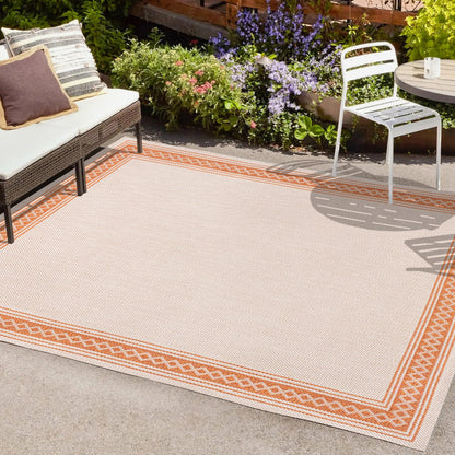 JONATHAN Y Havana Classic Diamond Border Indoor/Outdoor Area Rug