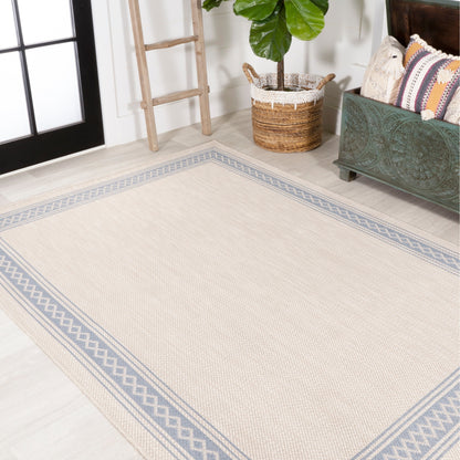 JONATHAN Y Havana Classic Diamond Border Indoor/Outdoor Area Rug