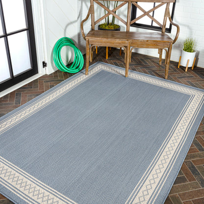 JONATHAN Y Havana Classic Diamond Border Indoor/Outdoor Area Rug