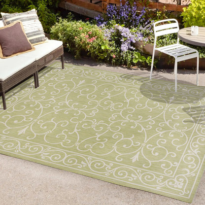 JONATHAN Y Filigree Textured Weave Indoor/Outdoor Area Rug