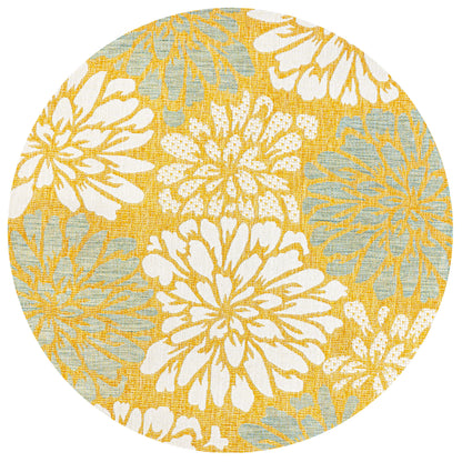 JONATHAN Y Floral Textured Weave Indoor/Outdoor Area Rug