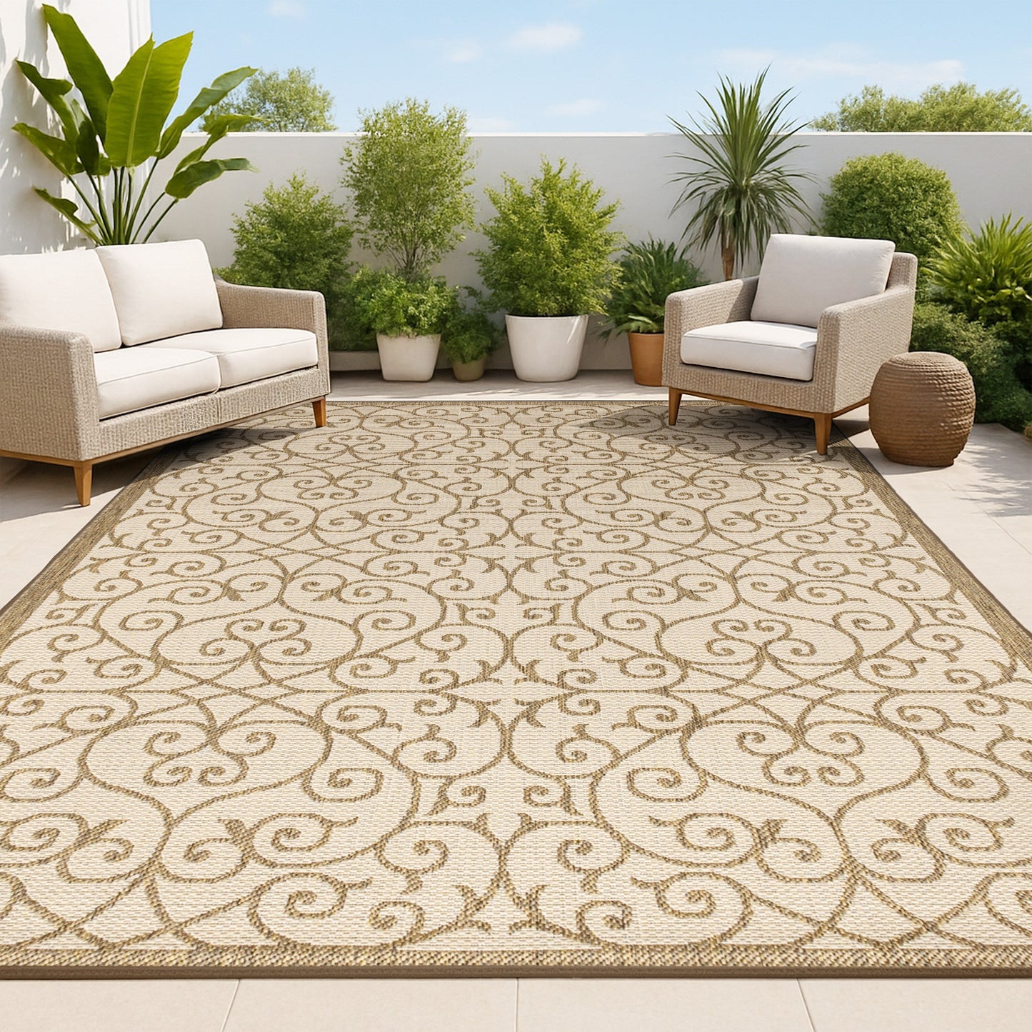 JONATHAN Y Ourika Textured Weave Indoor/Outdoor Area Rug