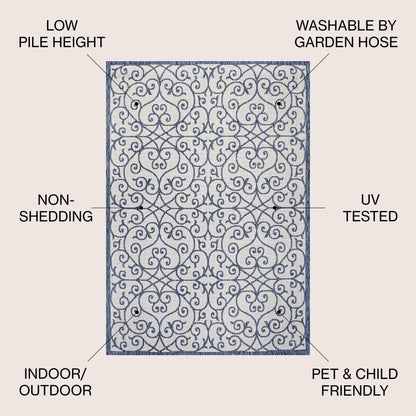 JONATHAN Y Ourika Textured Weave Indoor/Outdoor Area Rug