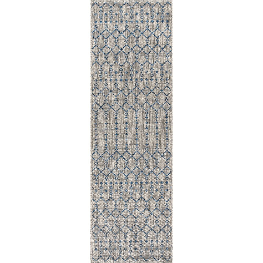 JONATHAN Y Trebol Moroccan Geometric Textured Weave Indoor/Outdoor Area Rug