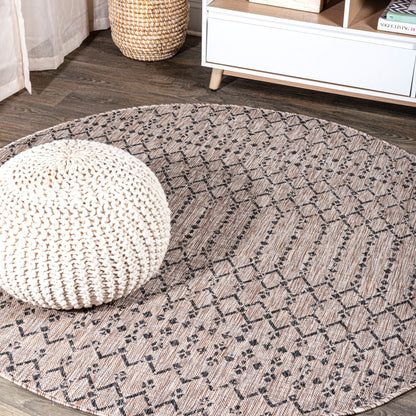 JONATHAN Y Trebol Moroccan Geometric Textured Weave Indoor/Outdoor Area Rug