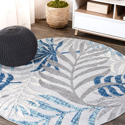 JONATHAN Y Aydin Palm Leaves Indoor/Outdoor Area Rug