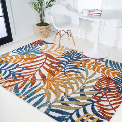 JONATHAN Y Aydin Palm Leaves Indoor/Outdoor Area Rug