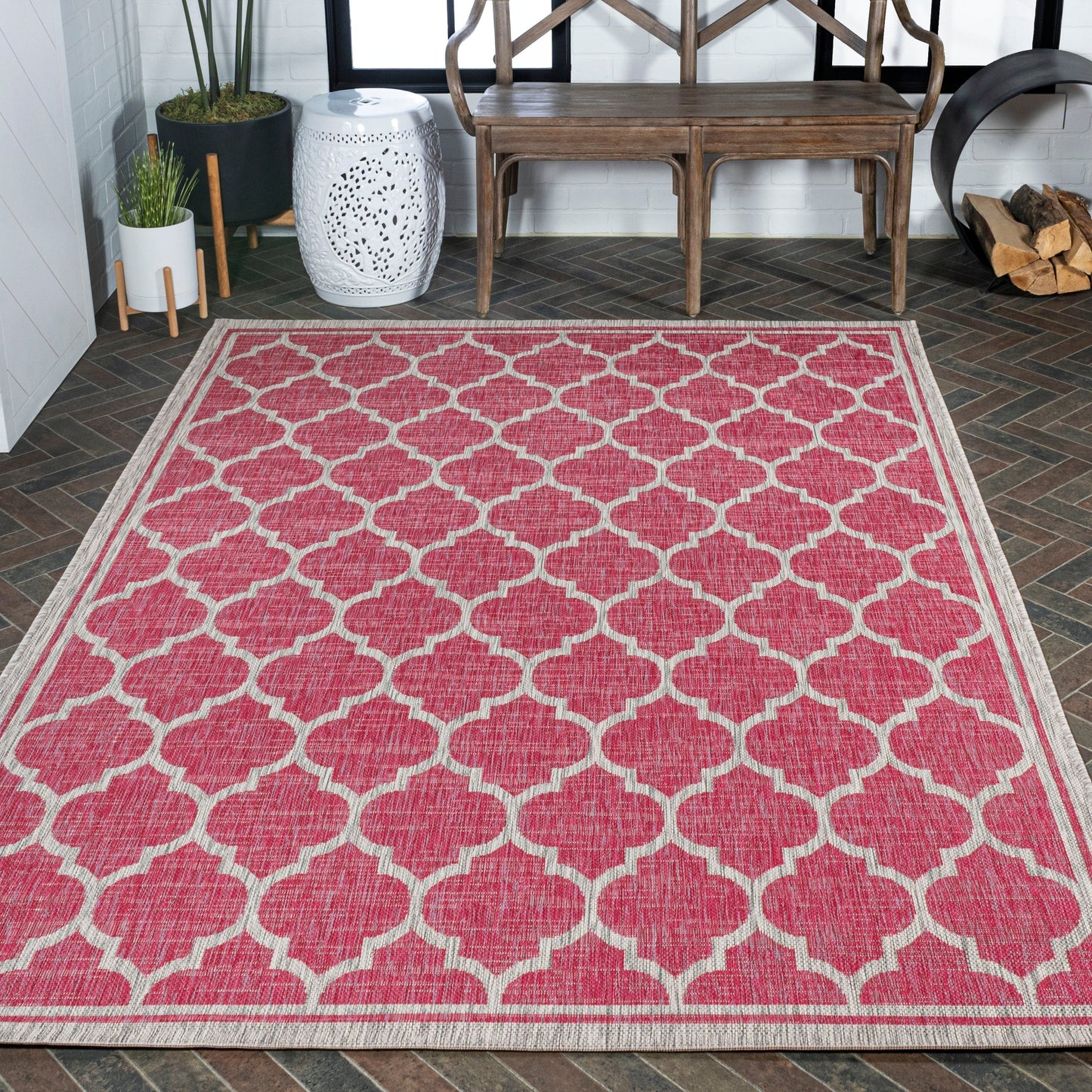 JONATHAN Y Zinnia Textured Weave Indoor/Outdoor Area Rug
