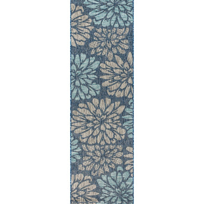 JONATHAN Y Floral Textured Weave Indoor/Outdoor Area Rug