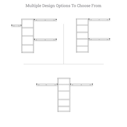Système de placard intégré Simplicity en bois massif John Louis Home, érable miel