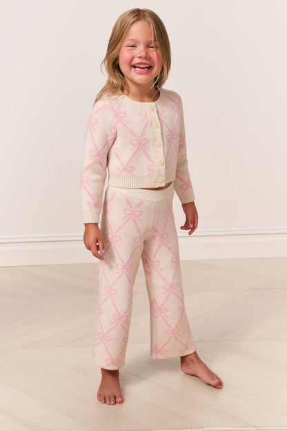 Pantalon en tricot Kisa avec nœud pour fille