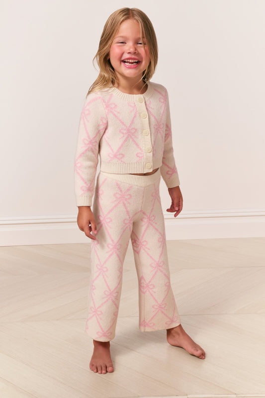 Pantalon en tricot Kisa avec nœud pour fille