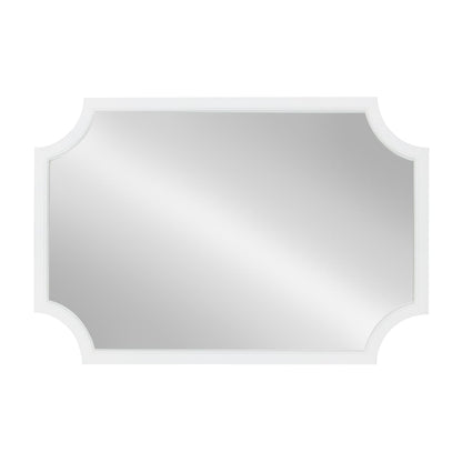 Kate and Laurel Hogan Scalloped Wood Framed Mirror