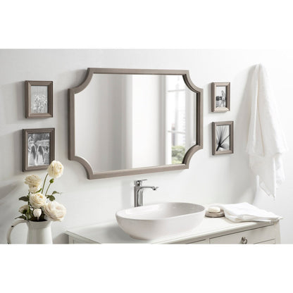 Kate and Laurel Hogan Scalloped Wood Framed Mirror