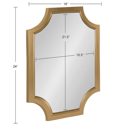 Kate and Laurel Hogan Scalloped Wood Framed Mirror