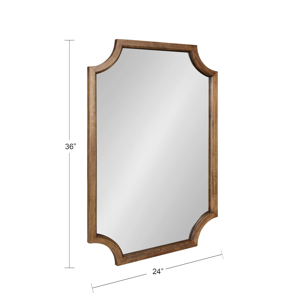 Kate and Laurel Hogan Scalloped Wood Framed Mirror