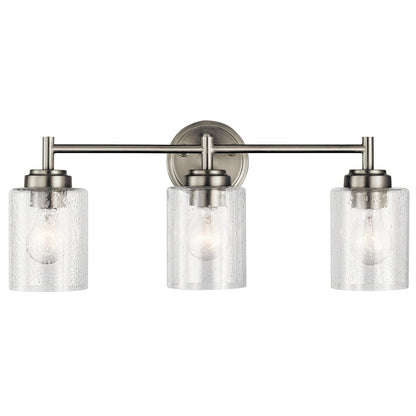 Luminaire de salle de bain Winslow à 3 lumières en nickel brossé de Kichler Lighting