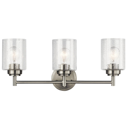 Luminaire de salle de bain Winslow à 3 lumières en nickel brossé de Kichler Lighting
