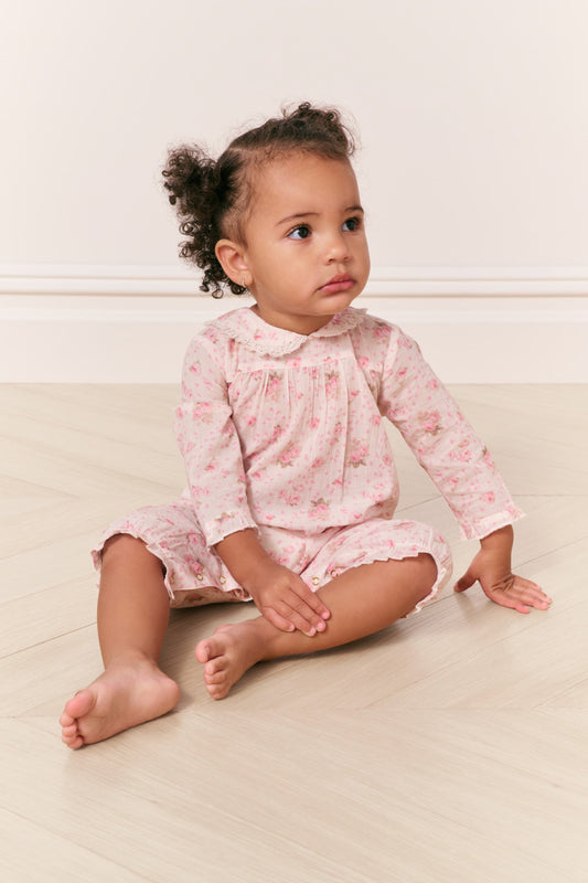 Grenouillère en coton à fleurs pour bébé Lany