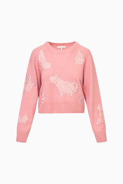 Pull Lazuli en cachemire et dentelle