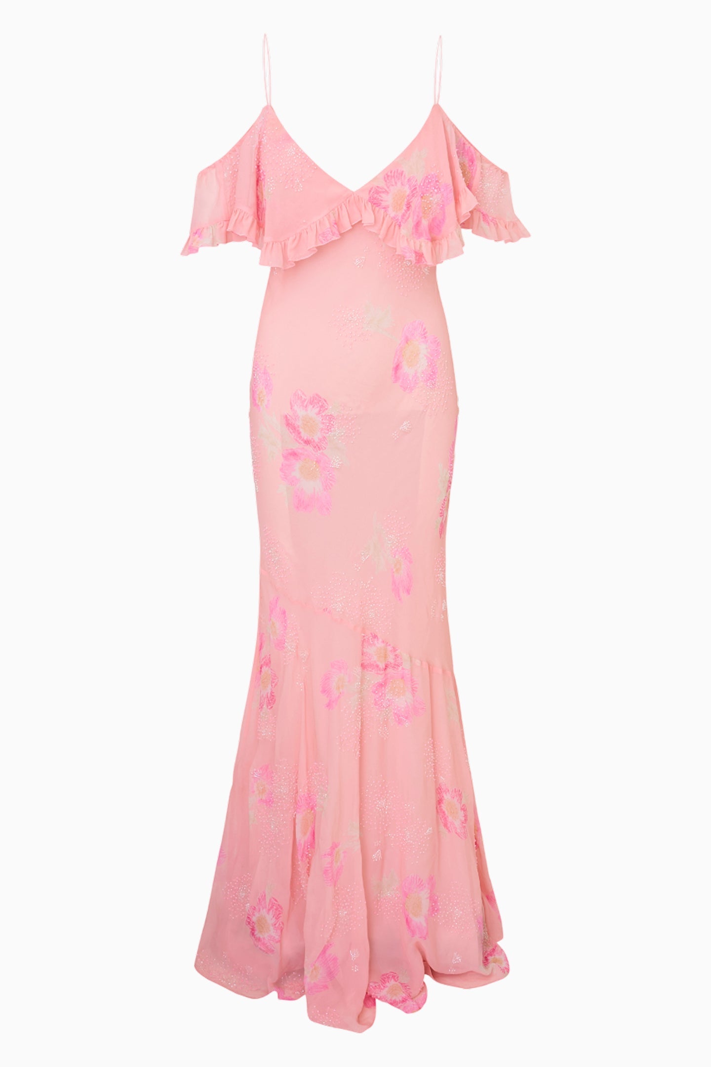 Robe fleurie à épaules dénudées Librae