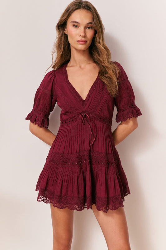 Mini-robe en coton Lilias - Baies épicées