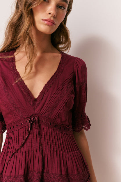 Mini-robe en coton Lilias - Baies épicées