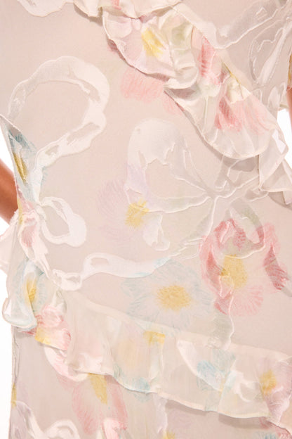 Mini-robe à volants pastel Lomina