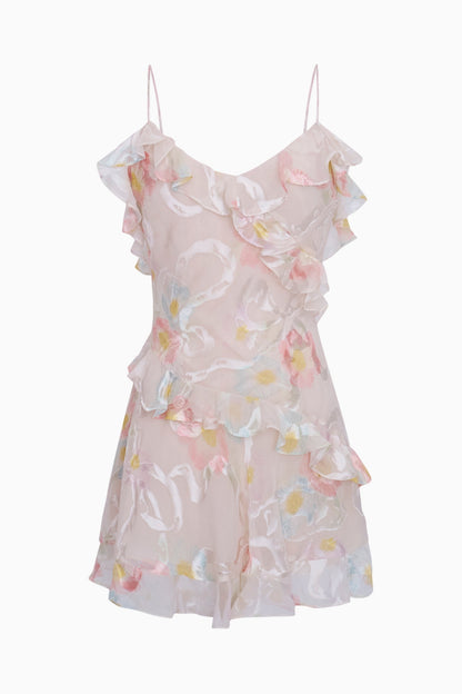 Mini-robe à volants pastel Lomina