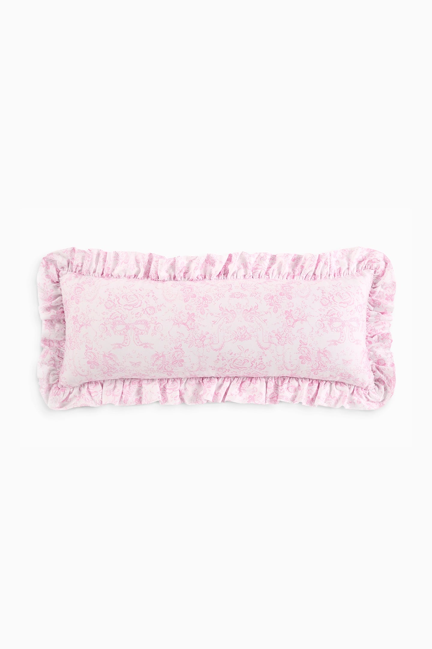 Coussin lombaire à volants imprimé toile