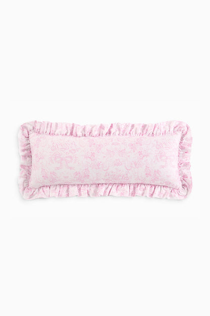 Coussin lombaire à volants imprimé toile