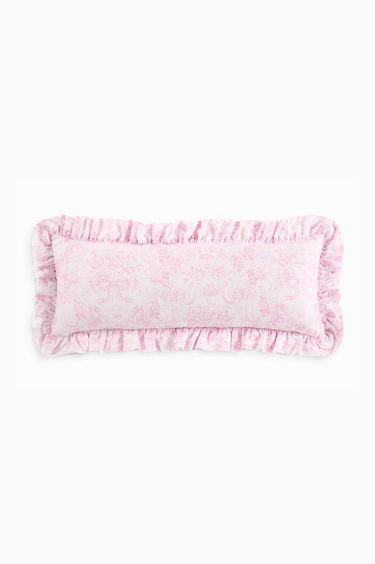 Coussin lombaire à volants imprimé toile