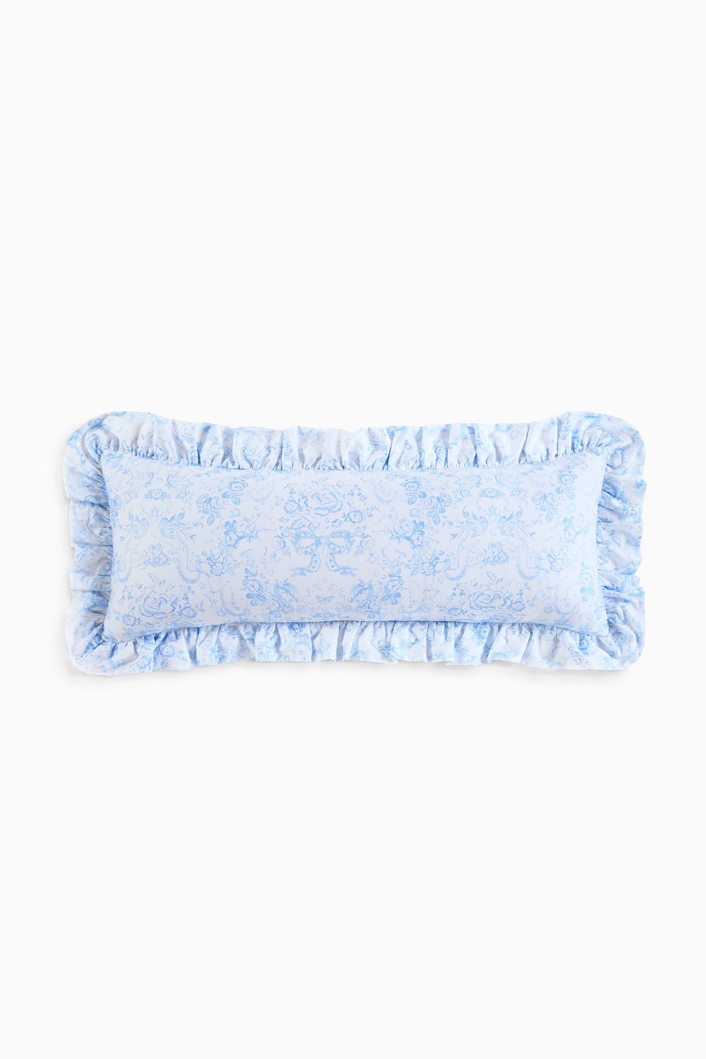 Coussin lombaire à volants - NANTUCKET BLUE