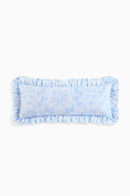 Coussin lombaire à volants imprimé toile