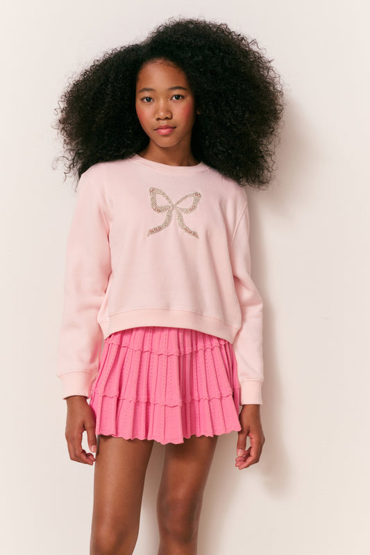 Pull polaire à nœud orné Lumi pour fille