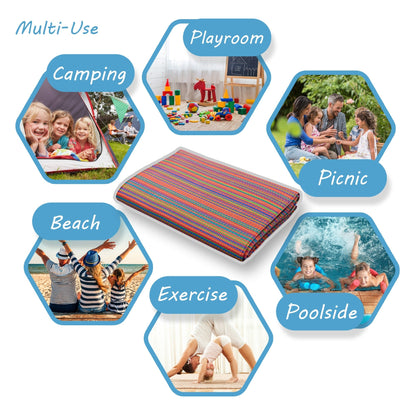 Lalune Beach Stripe Indoor Outdoor Area Rug