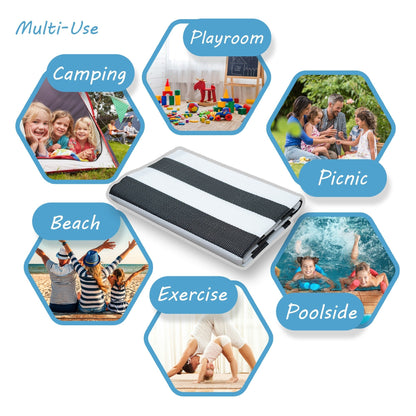 Lalune Beach Stripe Indoor Outdoor Area Rug