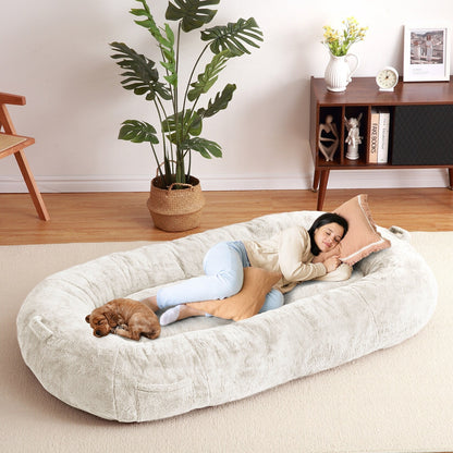 Giant Dog Bed for Humans 71x48x14 Large Dog Bed for People Adults, Washable Napping Dog Bed
