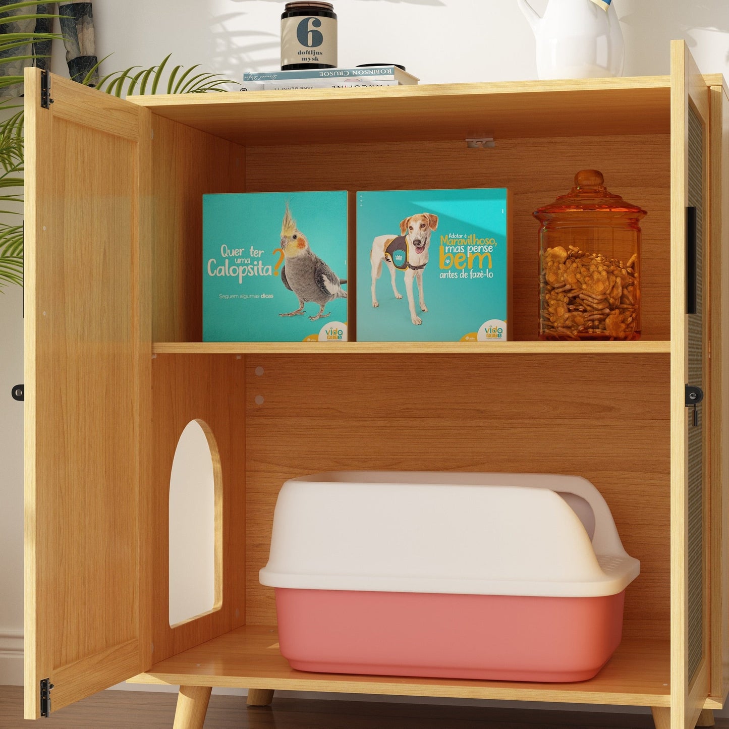 Enceinte de bac à litière pour chat Meubles Table d'appoint Canapé Table