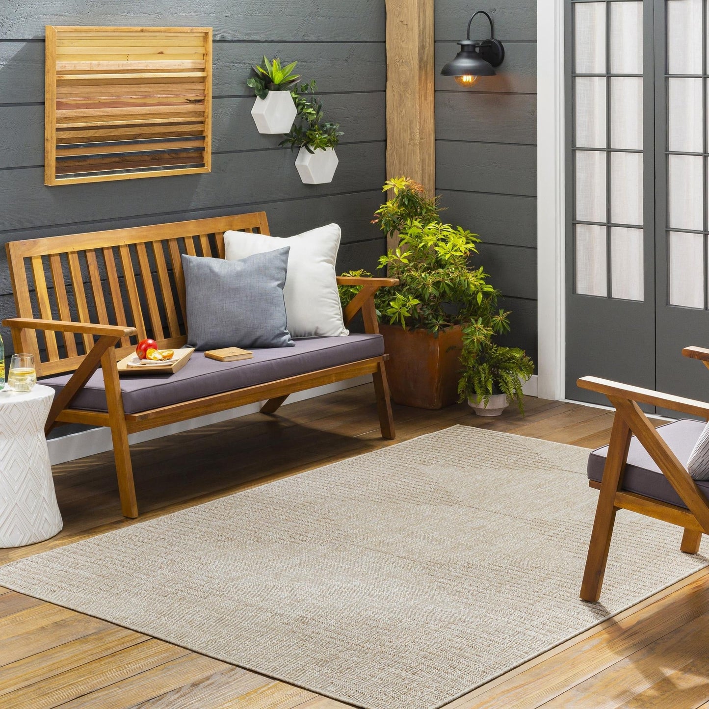 Livabliss Eagean Bohemian Diamond Outdoor Area Rug